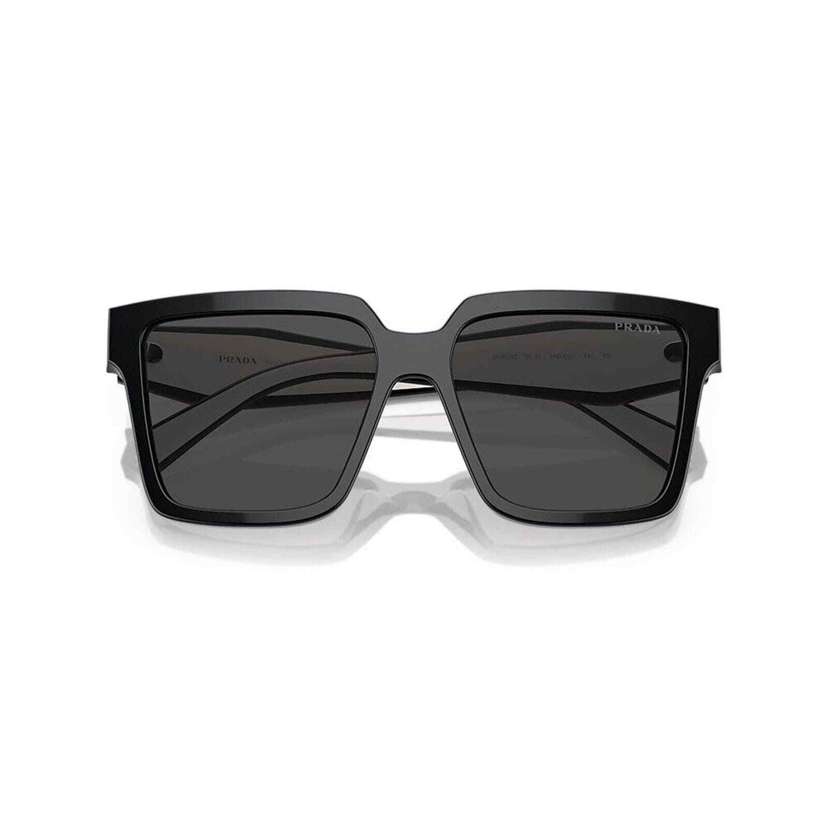 Prada PR 24ZS 1AB5SO Black White Grey Lenses Women Square