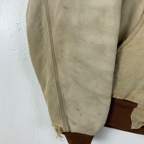 Vintage Carhartt Duck Jacket XL Brown Full Zip Workwear Distressed - Picture 6 of 14