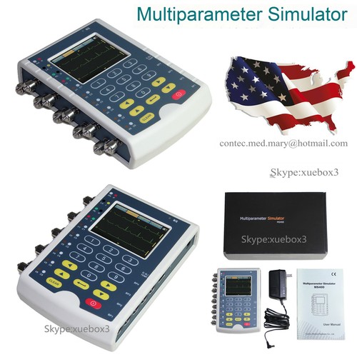 MS400 Simulador Multiparamétrico Multiparámetro Color Touch Paciente monitor EE. UU. - Imagen 13 de 16