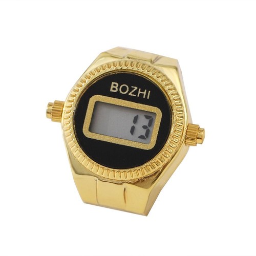 Retro Ring Watch Alloy Elastic Rings Fashion Digital Couple Watch Ring Women - Picture 12 of 12