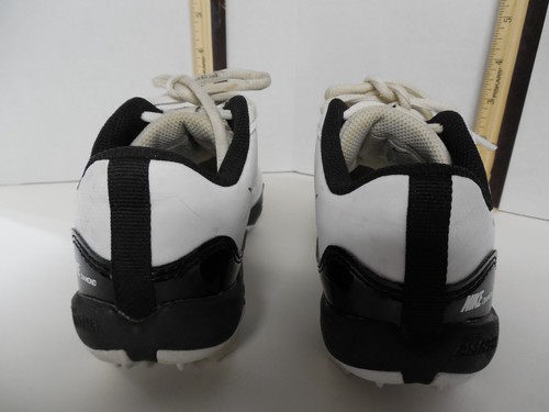 Botines de béisbol Nike Diamond FastFlex para niños talla 12C DJ6525-101 blancos/negros - Imagen 4 de 10