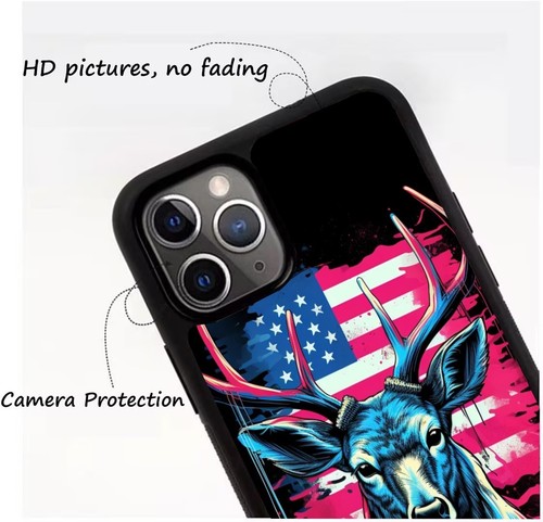 american flag deer Buck TPU Cover For Samsung S20 S21 S22 S23 S24 - Picture 24 of 25