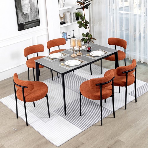 Kitchen Chairs Mid-Century Modern Dining Chairs Set of 6 Kitchen Dining Room - Picture 68 of 78