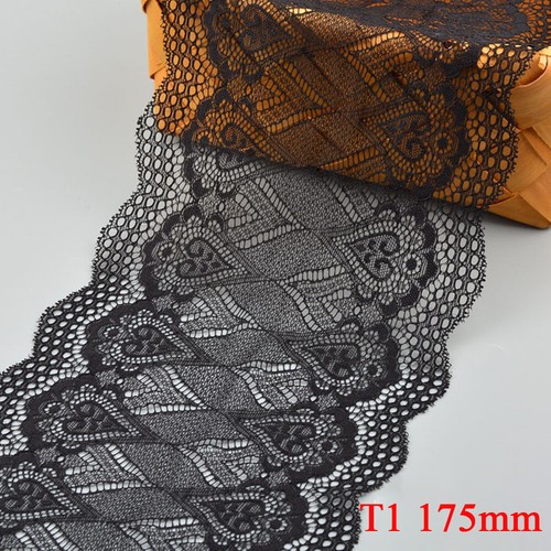 Vintage Style Elastic Lace Trim Crochet White Black Wedding Sewing Bridal Ribbon - Picture 36 of 47