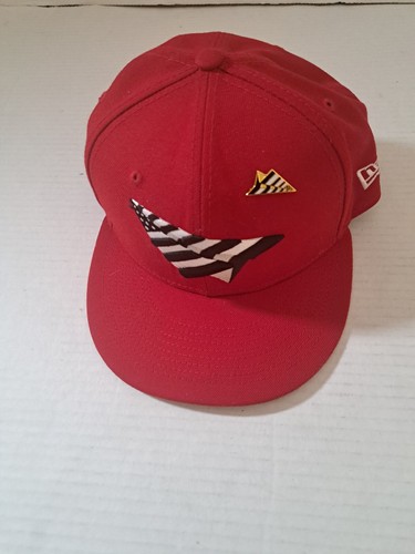 Men's Red Paper Planes 59FIFTY Logo Fitted Hat, Size 7. 1/4 - Picture 6 of 12