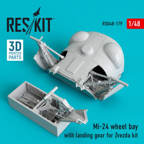 Reskit RSU48-0179 - 1/48 Mi-24 wheel bay with landing gear for Zvezda kit - Picture 10 of 12