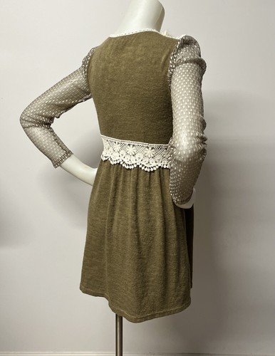 a'reve petite robe tunique haut chemise super adorable marron et blanc femme - Photo 7/23