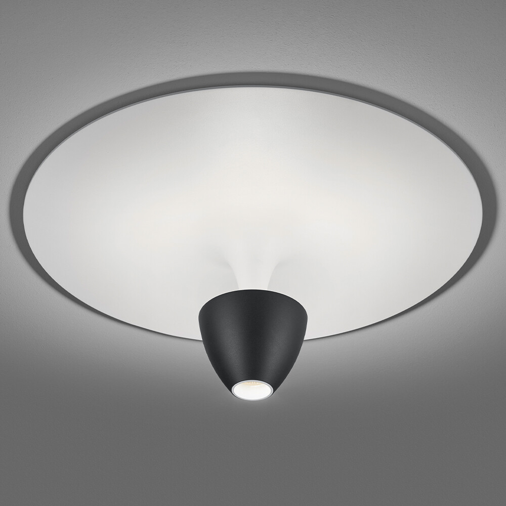 Art déco Helestra REDO Design Deckenleuchte in Schwarz Weiß ø50cm