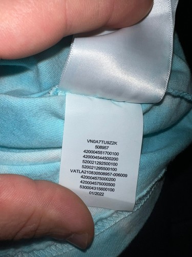T-shirt manica corta Vans Off The Wall blu/bianco scoppio tie dye giovane taglia L nuova con etichette - Foto 9 di 12