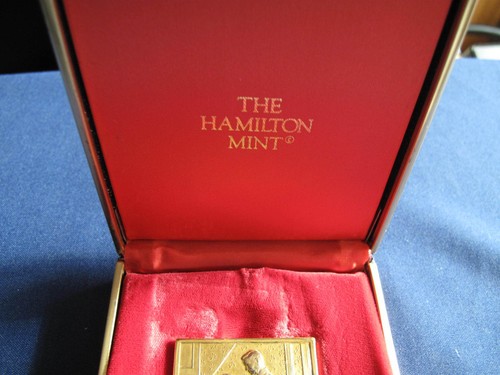 1974 Hamilton Mint Freedom From Fear HAM-89G 24kt Gold over Silver Bar P2793 - Picture 2 of 7