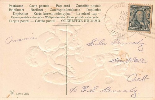 Postal: Gatito e Infancia, DB Publicado 1908, Madres e Niños, Gatitos - Imagen 2 de 2