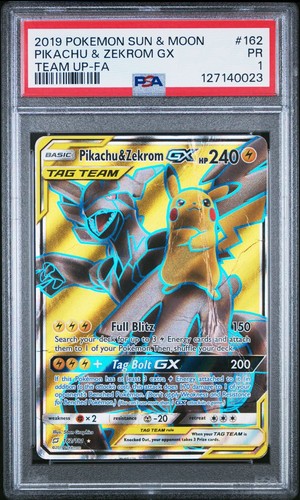 Pikachu & Zekrom-GX graded PSA 1 for sale on eBay