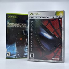2 Xbox Game BUNDLE Terminator Dawn of Fate & Spider-man (2002, 2003)