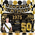 18/30/40/50/60/70/80th Birthday Decorations for Women Men, 39 Pcs Party Decor...