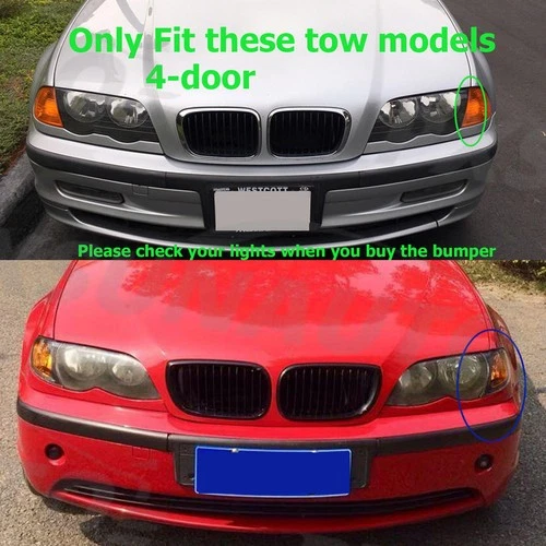 Front Bumper Complete Assembly Fit M-Tech Style For BMW 3 Series E46 1999-2006 Foto 3 de 4