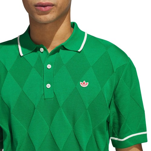 Men's adidas Originals Argyle Knit Polo - Picture 4 of 25