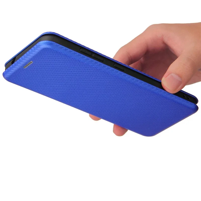 Funda protectora de adsorción magnética abatible de fibra de carbono para Nokia 1.4 bolsas de teléfono Foto 4 de 4
