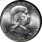 1952 P Franklin Half Dollar -  NEAR GEM BU  #263