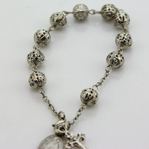 Katholischer Rosenkranz Hohlperlen Rose Rosenkranz Armband Auto hängend Kreuz Armband Jes - Bild 2 von 3