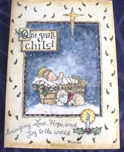 New 18 Religious Christmas Cards One Small Child Glitter Envel Baby Jesus Manger - Picture 10 of 12