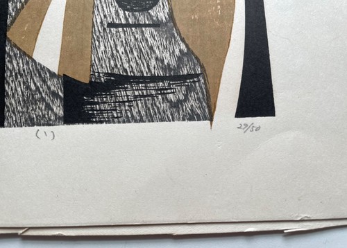 Kiyoshi Saito, Haniwa (1) numbered woodblock print Japan woodcut original - Picture 4 of 10