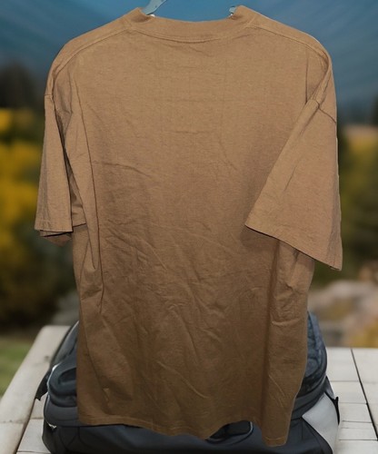 T-shirt equitazione vintage anni 80 punto singolo marrone chiaro adulto XL natura usata in ottime condizioni - Foto 2 di 6