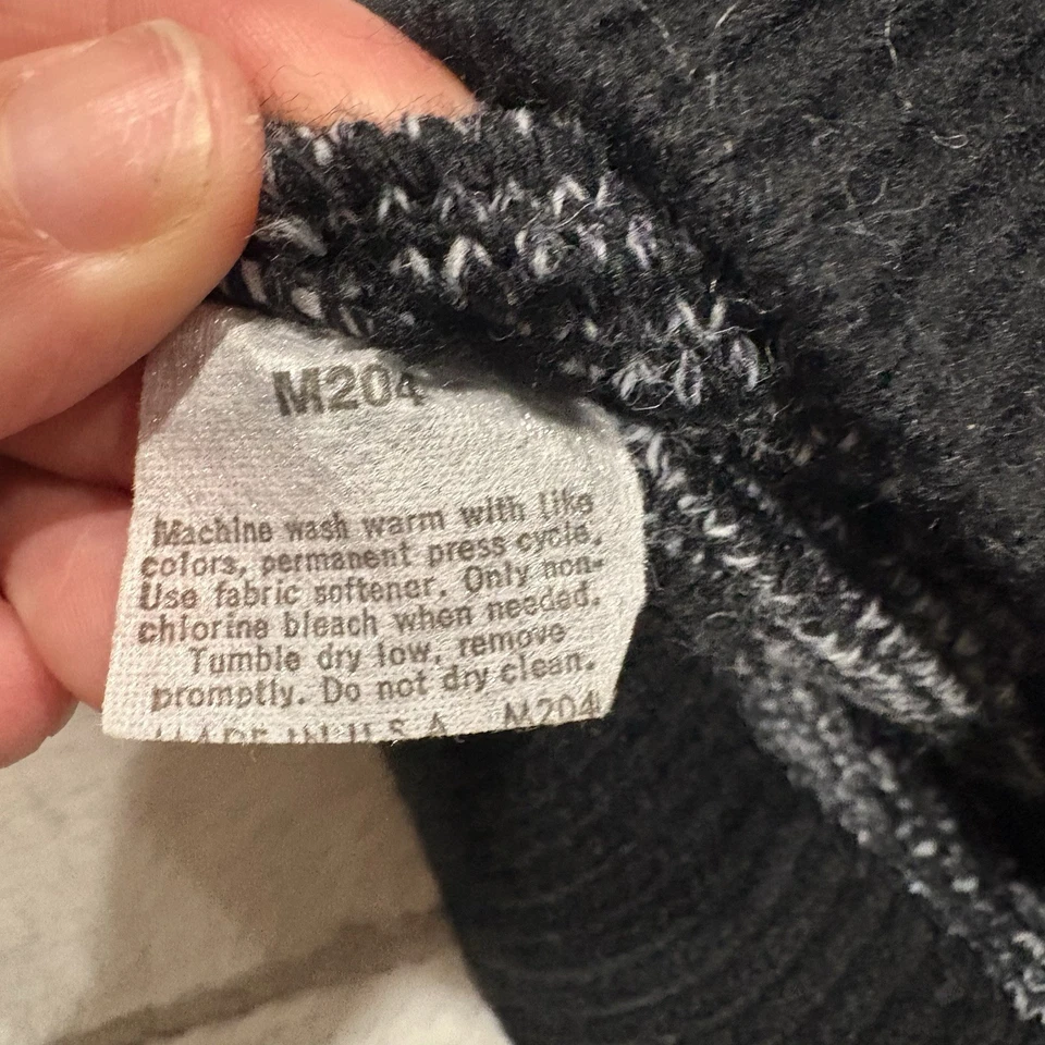 Cárdigan vintage Jantzen para hombre con botones talla XL hecho en EE. UU. negro gris tejido otoño Foto 4 de 4