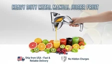 Heavy Duty Metal Manual Juicer Fruit Juice Squeezer for Pressing Lemons Oranges