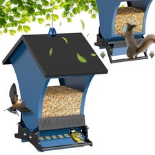Squirrel Proof Bird Feeders for Outdoors, 5LB Metal Hanging Feeders, Large Wi...