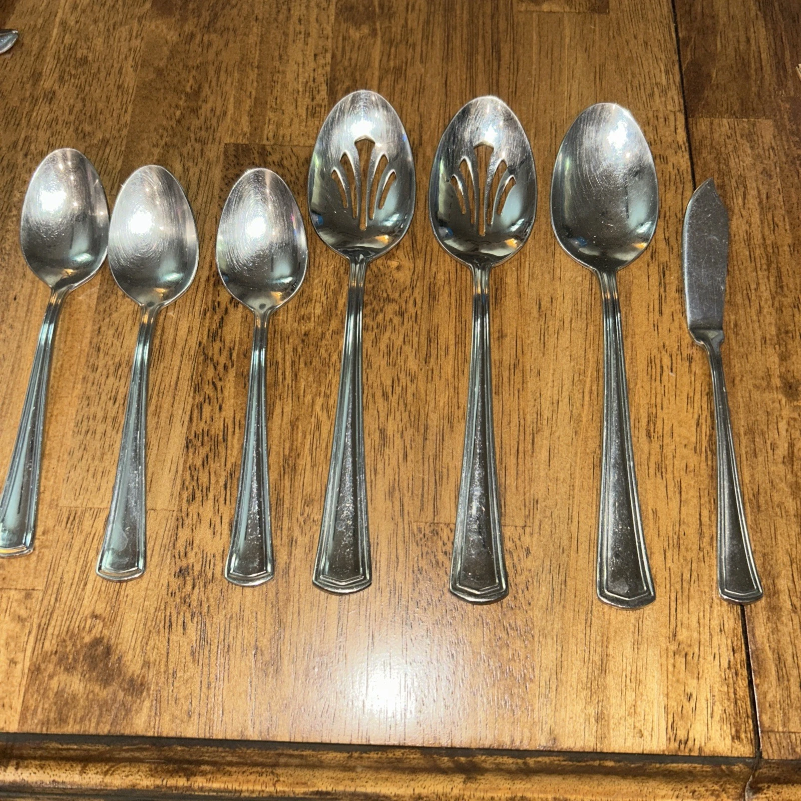 Serving Lot Reed & Barton BRIGHTON 18/10 Stainless Palladian Soup Spoons
