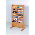 Wooden Mallet 14 Pocket Magazine Rack in Light Oak