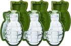 3-Pack 3D Grenade Ice Cube Mold - MoldFun Life Size Hand 3Pcs Grenades 
