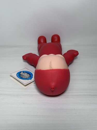 Vintage 1963 Ragsy KEWPIE Doll Squeak Toy RED SNOWSUIT Cameo w/ ORIGINAL TAG - Picture 13 of 21