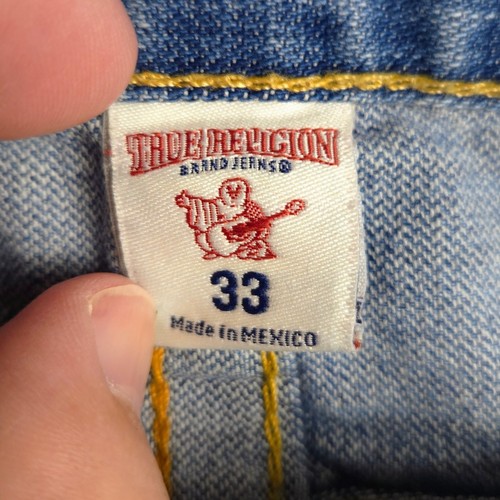 True Religion Men's Straight Flap Jeans Monogram Print Size 33x32 - Picture 2 of 9