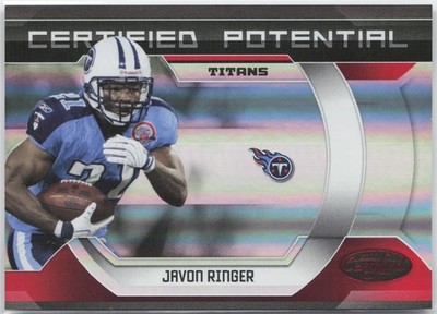 Javon Ringer 2009 Donruss Certified Potential Red #9 /100 Tennessee Titans