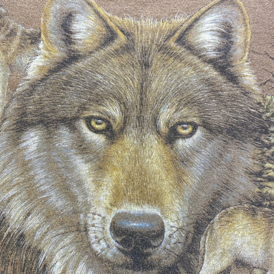 Camisa Lobo De Colección Para Hombres Grande Puntada Única Extinction is Forever EE. UU. Camiseta Años 90 Foto 3 de 4