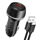 Fast Car Charger USB C Type-C Cigarette Lighter Plug Cable For Samsung