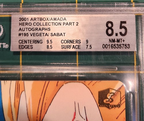 2001 DBZ Hero Collection Autographs #195 Vegeta/Sabat BGS 8.5/9 auto #ed 109/200 - Picture 16 of 16