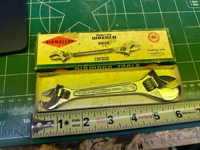 MACHINIST HmGDrc TOOL Vintage NOS Diamalloy Double End Wrench 6'' in Original Box