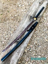 41" Japanese Handmade Forged Samurai Katana Sword Gift Box Stand Cleaning Kit