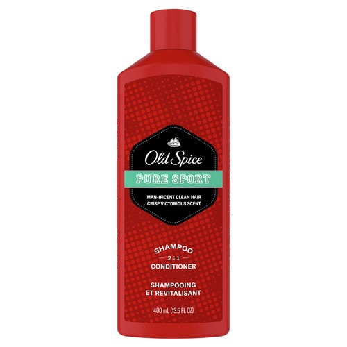 Old Spice Pure Sport 2in1 Shampoo 13.5 Fl Oz for Fresh Clean Hair - Picture 1 of 1