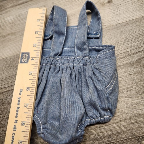 VINTAGE Cabbage Patch Kids 1983 Denim Bib Overall Shorts Blue Jeans Original - Picture 3 of 6