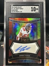 2024 Panini Select - Signatures Jessie Tuggle #SP-JTE Tie-Dye Prizm 11/25 SGC 10