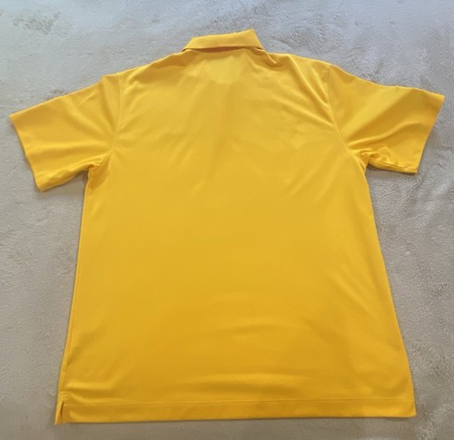Nike Men’s Golf Polo Shirt Yellow Custom Dri Fit Large Big Cheese Tournament - Picture 6 of 8