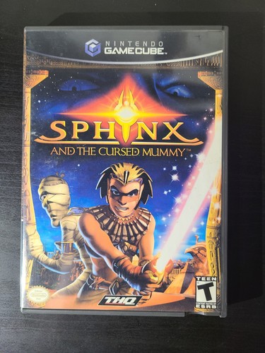 CIB Sphinx and the Cursed Mummy Nintendo GameCube 2003 Complete Black Label - Picture 1 of 6