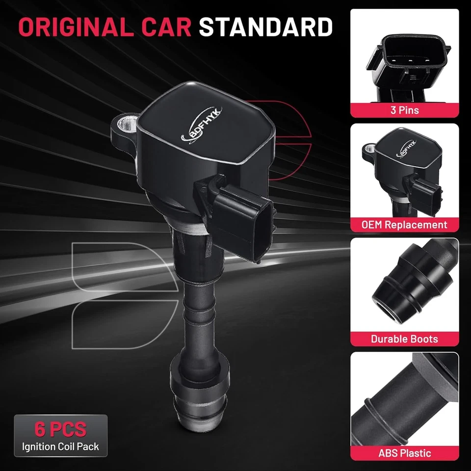 UF349 6PCS Coils for Infiniti I35 2002-2004 3.5L Luxury Sedan OEM Foto 2 de 4