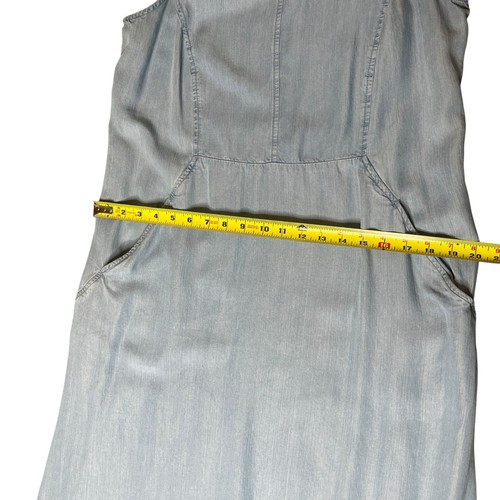 J Jill Denim ärmelloses Maxikleid mittelblau Tencel weich Taschen Relaxed Fit - Bild 11 von 13