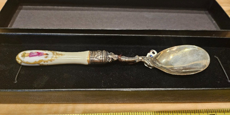 vintage europeian silver .800 dresden spoon