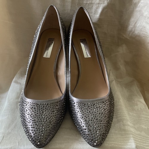 INC International Concepts Zitah Silver/Pewter 3in Pointed Pumps 9 M w/clutch - Picture 3 of 9
