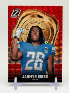 2023 Panini Zenith - Jahmyr Gibbs Zeal of Approval Red #28 Lions (RC)